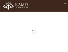 Tablet Screenshot of kampefoundation.org